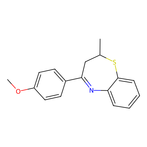 4-(4-Methoxyphenyl)-2-methyl-2,3-dihydro-1,5-benzothiazepine structure