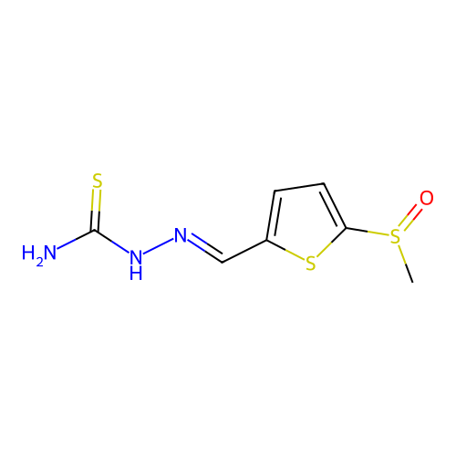 5-Methylsulfinyl-2-thiophencarbaldehyd-thiosemicarbazon structure