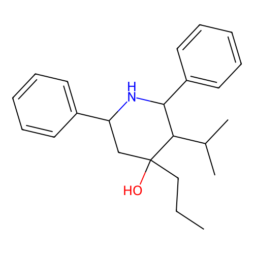 2,6-Diphenyl-3-(propan-2-yl)-4-propylpiperidin-4-ol structure