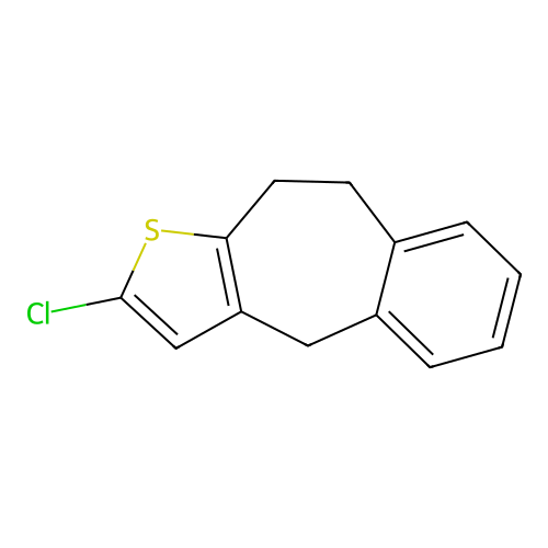 2-chloro-9,10-dihydro-4H-benzo[4,5]cyclohepta[1,2-b]thiophene structure