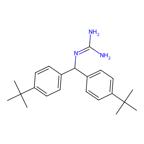 2-[Bis(4-tert-butylphenyl)methyl]guanidine structure