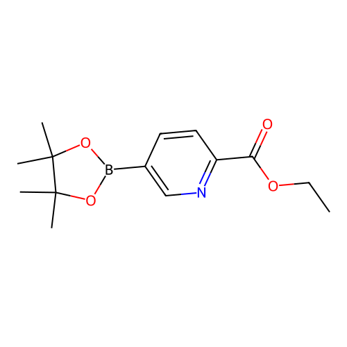 Ethyl 5-(4,4,5,5-tetramethyl-1,3,2-dioxaborolan-2-yl)picolinate structure