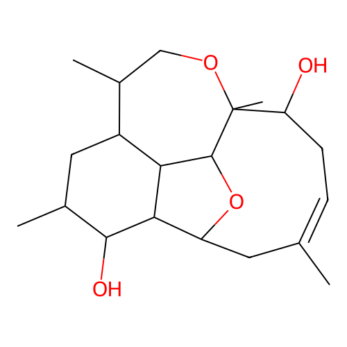 2,9-(2)Penteno-2H-furo(2,3,4-ef)(3)benzoxepin-3,10-diol, 2a,3,4,5,5a,6,7,9,9a,9b-decahydro-4,6,9,13-tetramethyl-, (2R*,2aS*,3S*,4S*,5aR*,6S*,9R*,9aR*,9bR*,10S*,12Z)- structure