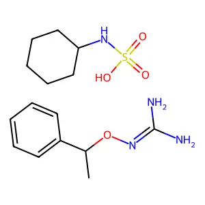 Cyclohexylsulfamic acid--N-(1-phenylethoxy)guanidine (1/1) structure