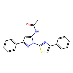 Acetamide, N-(3-phenyl-1-(4-phenyl-2-thiazolyl)-1H-pyrazol-5-yl)- structure