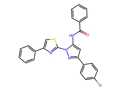 Benzamide, N-(3-(4-bromophenyl)-1-(4-phenyl-2-thiazolyl)-1H-pyrazol-5-yl)- structure