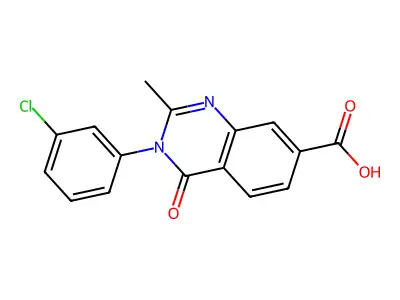 7-Quinazolinecarboxylic acid, 3,4-dihydro-3-(3-chlorophenyl)-2-methyl-4-oxo- structure