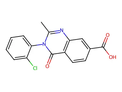7-Quinazolinecarboxylic acid, 3,4-dihydro-3-(2-chlorophenyl)-2-methyl-4-oxo- structure
