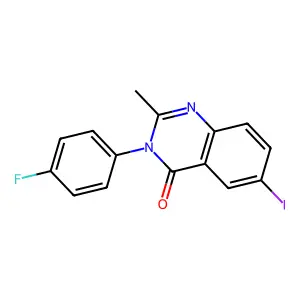 4(3H)-Quinazolinone, 3-(4-fluorophenyl)-6-iodo-2-methyl- structure