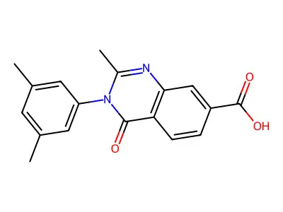 7-Quinazolinecarboxylic acid, 3,4-dihydro-3-(3,5-dimethylphenyl)-2-methyl-4-oxo- structure