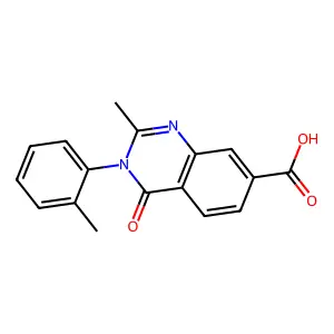 7-Quinazolinecarboxylic acid, 3,4-dihydro-2-methyl-3-(2-methylphenyl)-4-oxo- structure