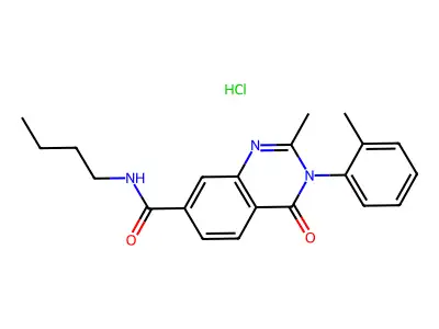 C21H23N3O2.ClH.1/2H2O structure