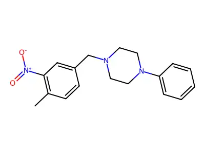 1-((4-Methyl-3-nitrophenyl)methyl)-4-phenylpiperazine structure