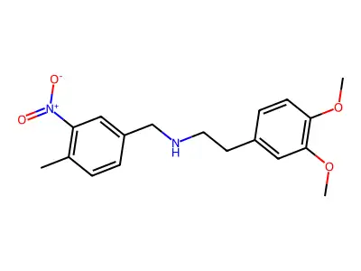 Benzeneethanamine, 3,4-dimethoxy-N-((4-methyl-3-nitrophenyl)methyl)- structure