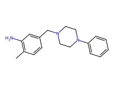 Piperazine, 1-((3-amino-4-methylphenyl)methyl)-4-phenyl- structure