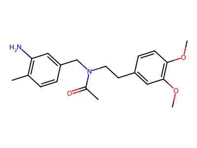 Acetamide, N-((3-amino-4-methylphenyl)methyl)-N-(2-(3,4-dimethoxyphenyl)ethyl)-, hydrate structure