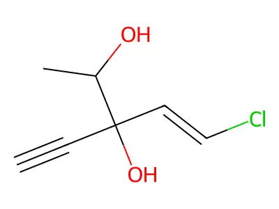 5-Chloro-3-ethynyl-4-pentene-2,3-diol structure