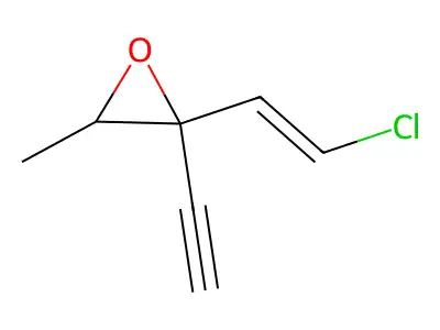 2-(2-Chloroethenyl)-2-ethynyl-3-methyloxirane structure