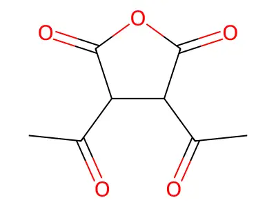 2,3-Diacetylsuccinic anhydride structure