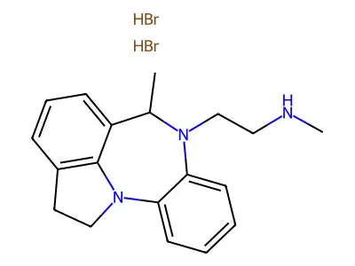 1,2-Dihydro-N,6-dimethylbenzo(b)pyrrolo(3,2,1-jk)(1,4)benzodiazepine-7(6H)-ethanamine 2HBr structure