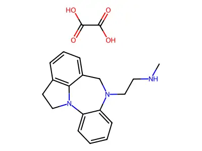 Benzo(b)pyrrolo(3,2,1-jk)(1,4)benzodiazepine-7(6H)-ethanamine, 1,2-dihydro-N-methyl-, ethanedioate (1:1) structure