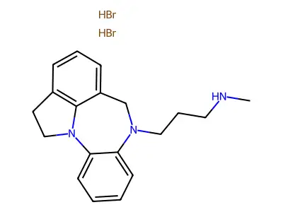 Benzo(b)pyrrolo(3,2,1-jk)(1,4)benzodiazepine-7(6H)-propanamine, 1,2-dihydro-N-methyl-, dihydrobromide structure