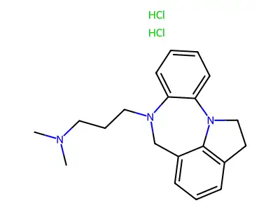 7-(3-(Dimethylamino)propyl)-1,2,6,7-tetrahydroindolo(1,7-ab)(1,5)benzodiazepine 2HCl structure