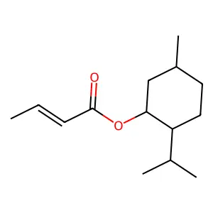 2-Butenoic acid, 5-methyl-2-(1-methylethyl)cyclohexyl ester structure