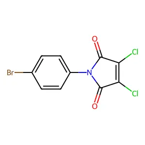 N-(4-bromophenyl)-2,3-dichloromaleimide structure