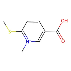 5-Carboxy-1-methyl-2-(methylsulfanyl)pyridinium structure