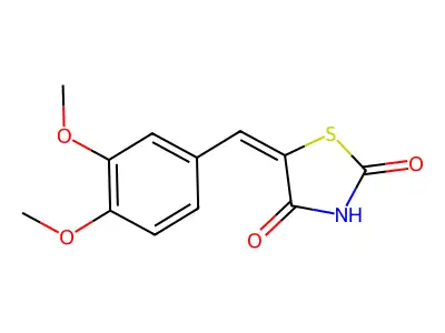 5-[(3,4-Dimethoxyphenyl)methylidene]-1,3-thiazolidine-2,4-dione structure