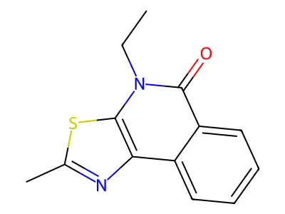 Thiazolo(5,4-c)isoquinolin-5(4H)-one, 4-ethyl-2-methyl- structure
