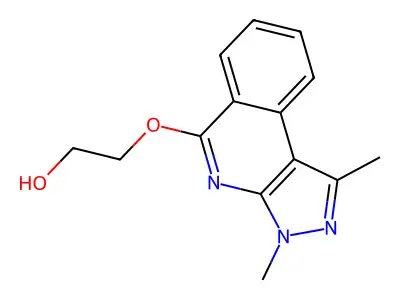 Ethanol, 2-((1,3-dimethyl-3H-pyrazolo(3,4-c)isoquinolin-5-yl)oxy)- structure