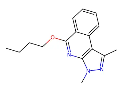 3H-Pyrazolo(3,4-c)isoquinoline, 5-butoxy-1,3-dimethyl- structure