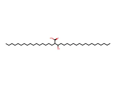 2-Hexadecyl-3-hydroxyicosanoic acid structure