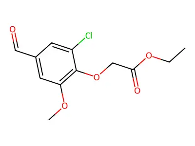 Ethyl (2-chloro-4-formyl-6-methoxyphenoxy)acetate structure