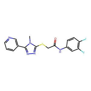 N-(3,4-difluorophenyl)-2-{[4-methyl-5-(pyridin-3-yl)-4H-1,2,4-triazol-3-yl]sulfanyl}acetamide structure