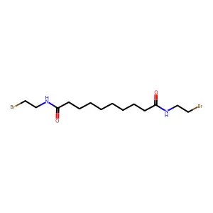 N,N'-bis(2-bromoethyl)decanediamide structure