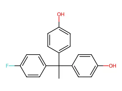 4-[1-(4-Fluorophenyl)-1-(4-hydroxyphenyl)ethyl]phenol structure