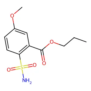 5-甲氧基-2-氨磺酰苯甲酸丙酯 structure