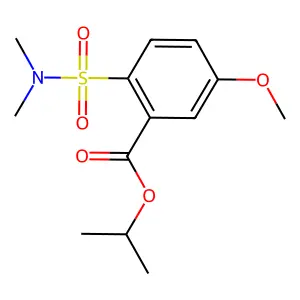 Benzoic acid, 2-(dimethylsulfamoyl)-5-methoxy-, isopropyl ester structure