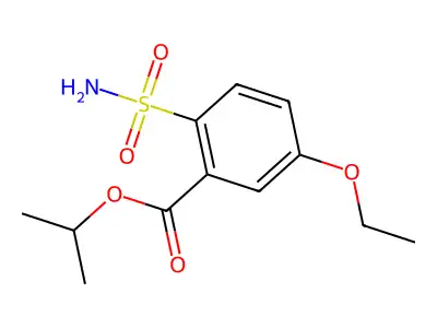 Benzoic acid, 2-(aminosulfonyl)-5-ethoxy-, 1-methylethyl ester structure
