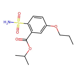 Benzoic acid, 5-propoxy-2-sulfamoyl-, isopropyl ester structure