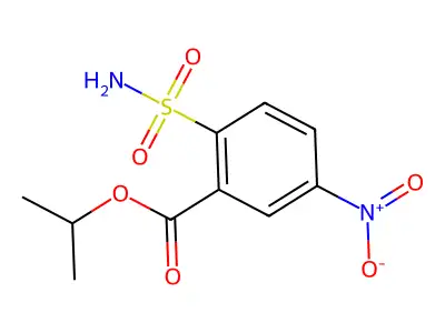 Benzoic acid, 2-(aminosulfonyl)-5-nitro-, 1-methylethyl ester structure