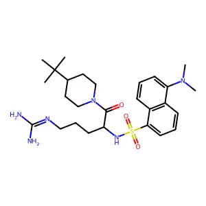 N(2)-Dansyl-L-arginine-4-t-butylpiperidine amide structure