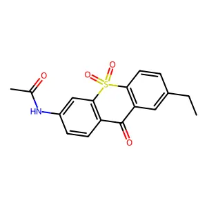 Acetamide, N-(7-ethyl-9-oxo-9H-thioxanthen-3-yl)-, S,S-dioxide structure