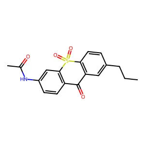Acetamide, N-(9-oxo-7-propyl-9H-thioxanthen-3-yl)-, S,S-dioxide structure