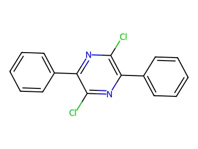 2,5-Dichloro-3,6-diphenylpyrazine structure