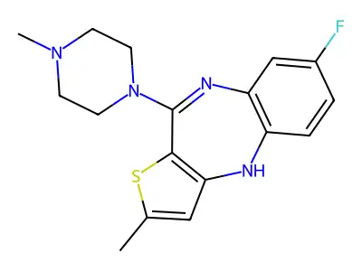 4H-Thieno(3,2-b)(1,5)benzodiazepine, 7-fluoro-2-methyl-10-(4-methyl-1-piperazinyl)- structure