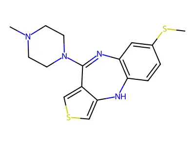 4H-Thieno(3,4-b)(1,5)benzodiazepine, 10-(4-methyl-1-piperazinyl)-7-(methylthio)- structure
